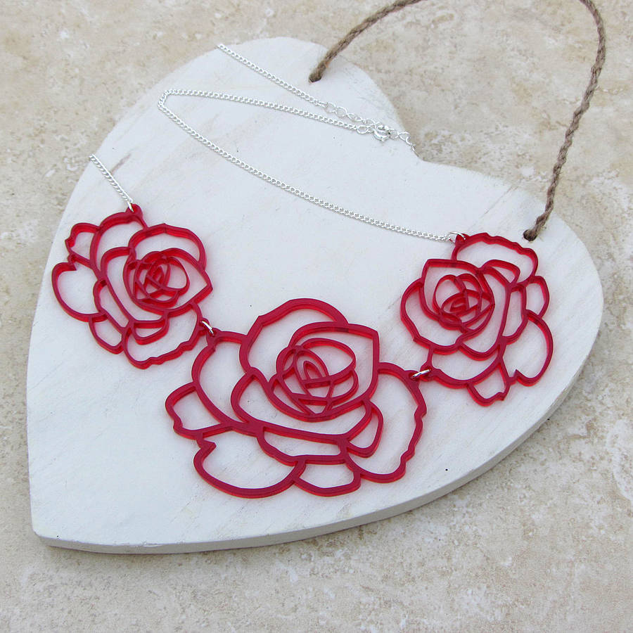 rose garland necklace by sarah keyes contemporary jewellery